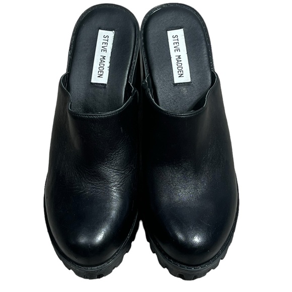 Steve Madden Black Platform Mules - Picture 10 of 13